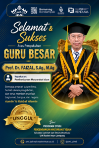 Prof. Dr. Faizal, S.Ag., M.Ag. Dikukuhkan sebagai Guru Besar: Menguatkan Paradigma Pemberdayaan Masyarakat Islam Berbasis Modal Sosial dan Ketahanan Keluarga